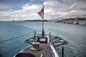 View from the deck of the USS Bowfin